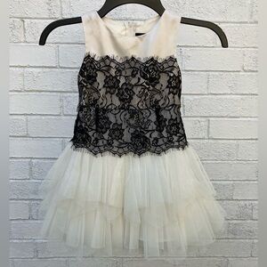Ivory & Black Formal Dress